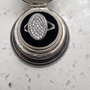 Sterling silver and cz ring